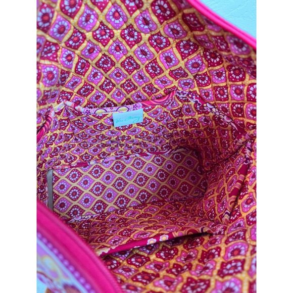 Vera Bradley Pink Floral‎ Paisley Double Handle Tote Back Size 11.5"x14.5"x4.5" - Picture 5 of 9